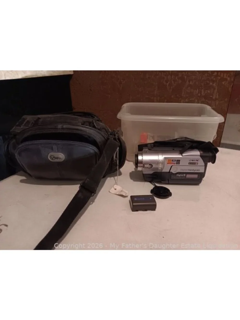 Sony Handycam DCR-TRV140E 2 Batteries Leather Bag